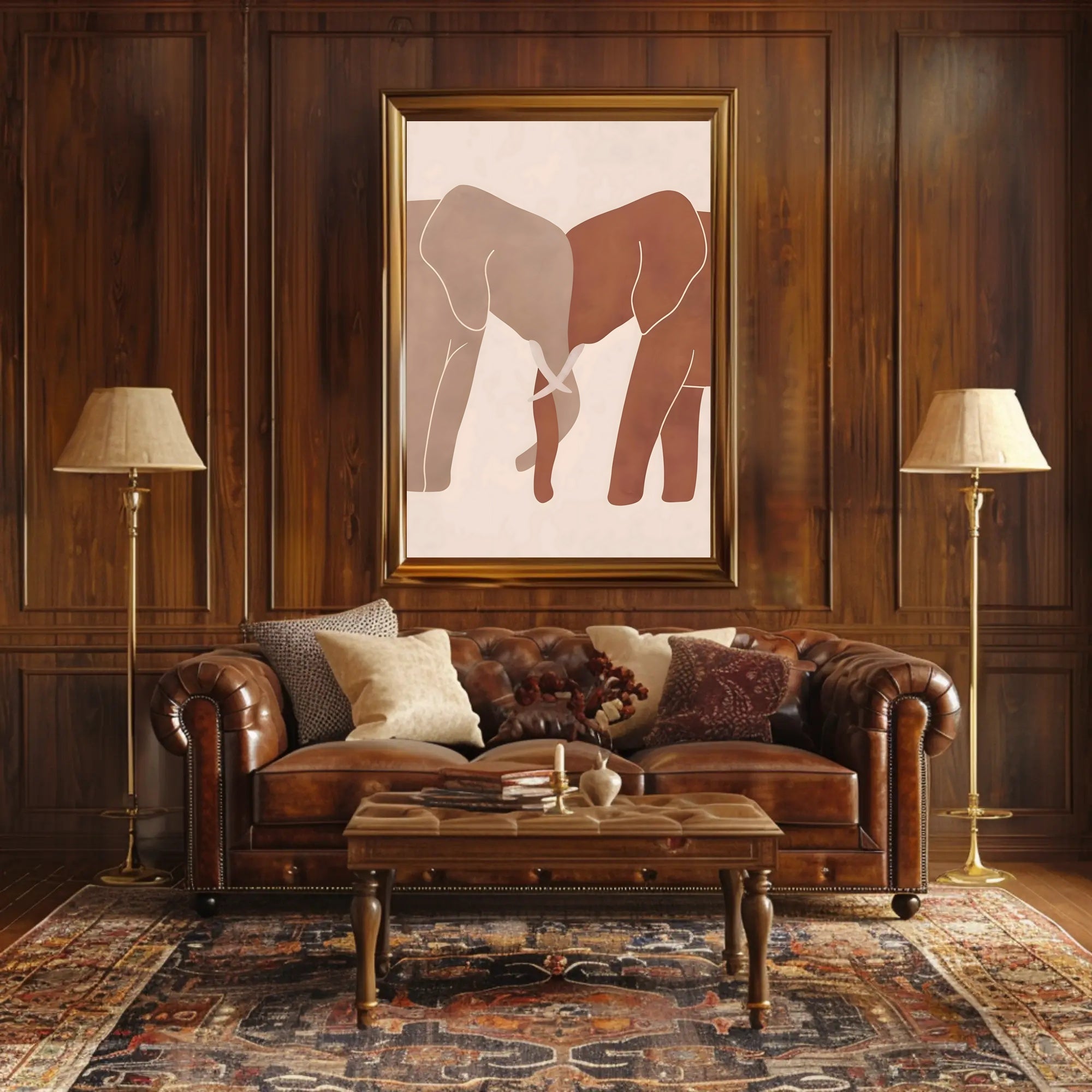 Elephants in Harmony Poster