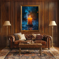 Ethereal Candle Flame Meditation Art Poster PosterGoat