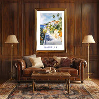 Coastal Charm of Marbella Poster PosterGoat