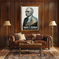 Harry S. Truman 33rd President of the United States Reflections Poster