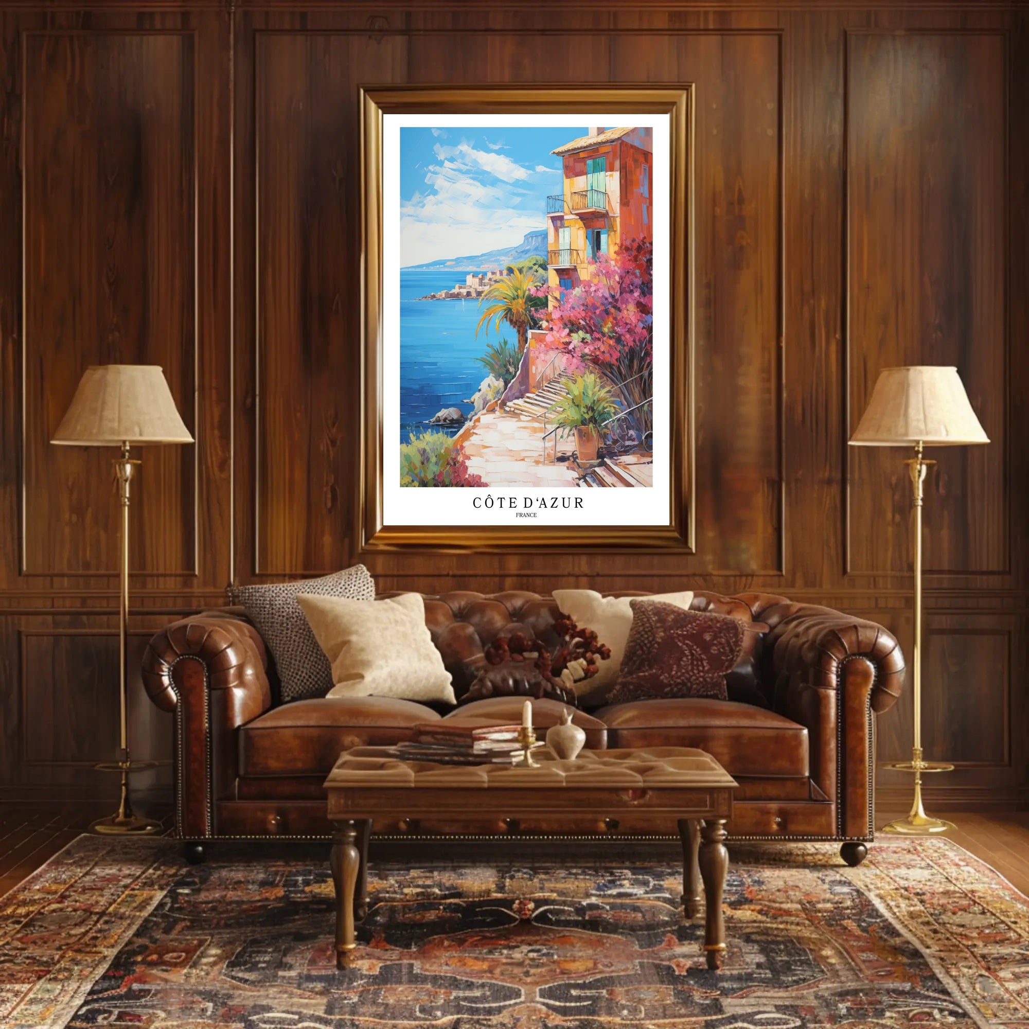 Côte d'Azur Coastal Impressionism Travel Poster PosterGoat