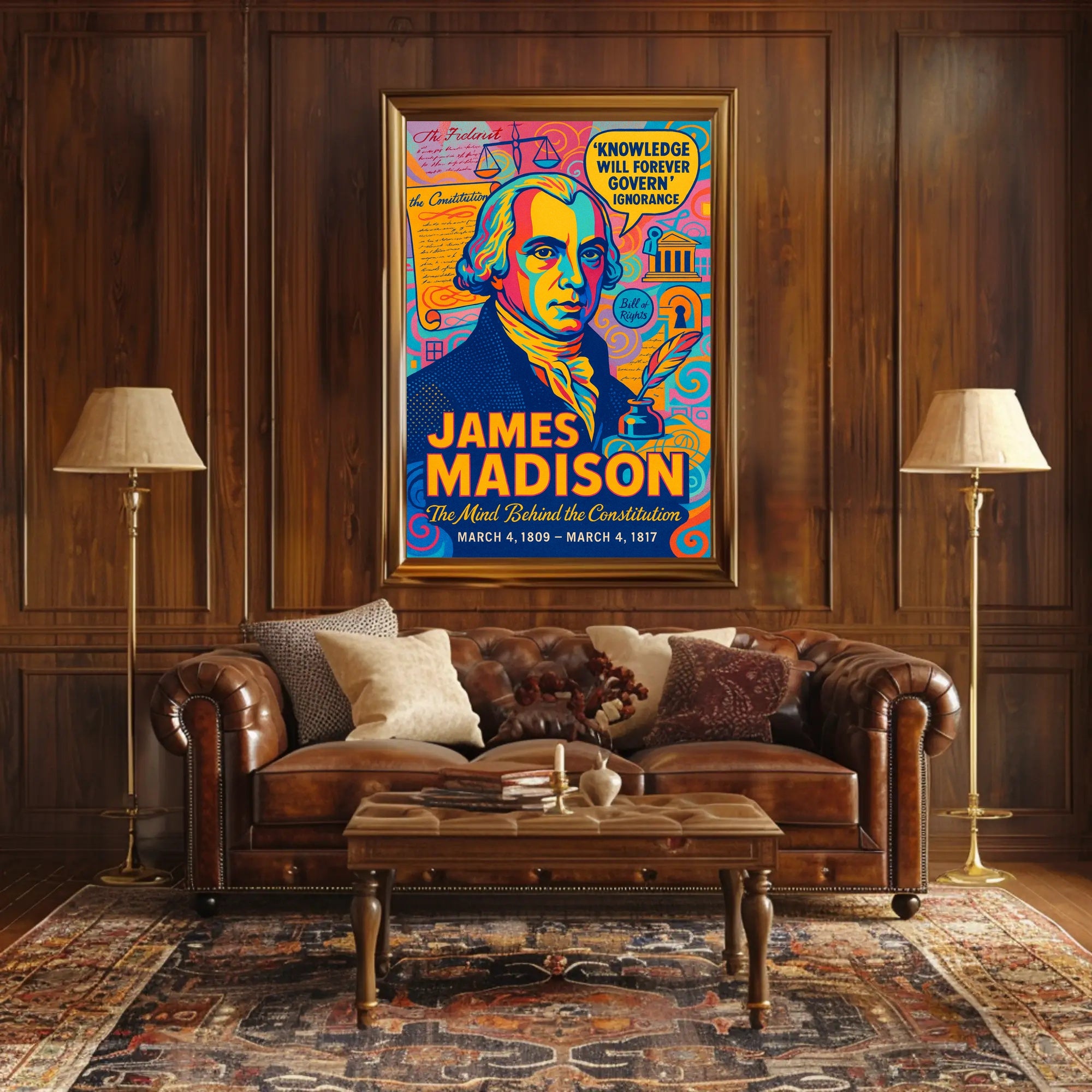 James Madison The Mind Behind the Constitution Poster PosterGoat
