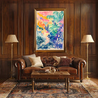 Lush Tropical Paradise Abstract Artwork Poster