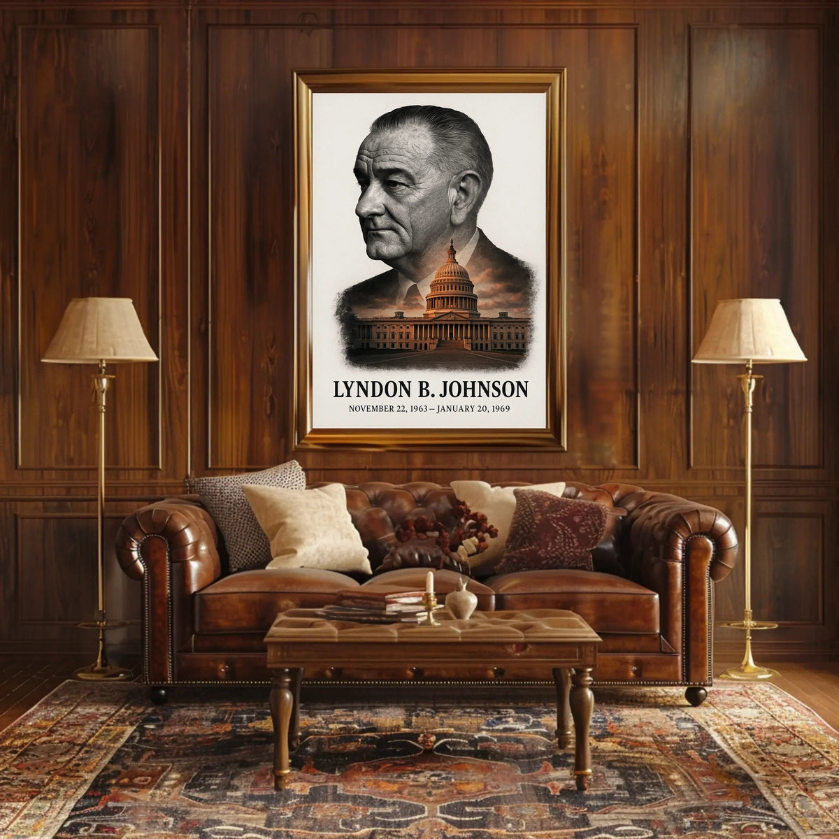 Lyndon B. Johnson 36th President of the United States Reflections Poster