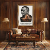 Lyndon B. Johnson 36th President of the United States Reflections Poster