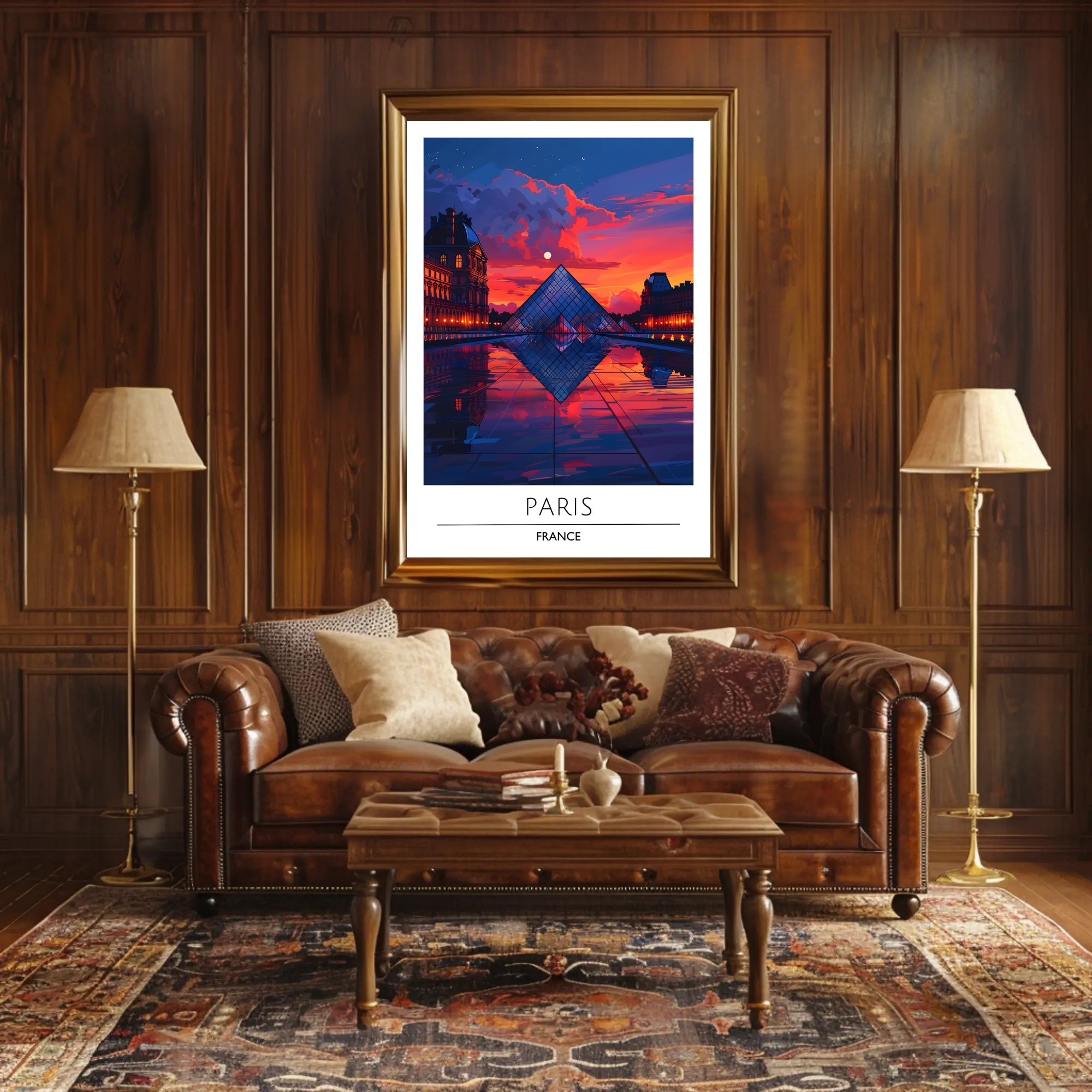 Louvre Pyramid Paris Cityscape Poster