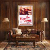 Navy Strength Propaganda: Vintage WWII Recruitment Poster