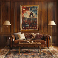 Wheeling West Virginia Travel Realism Decor Poster