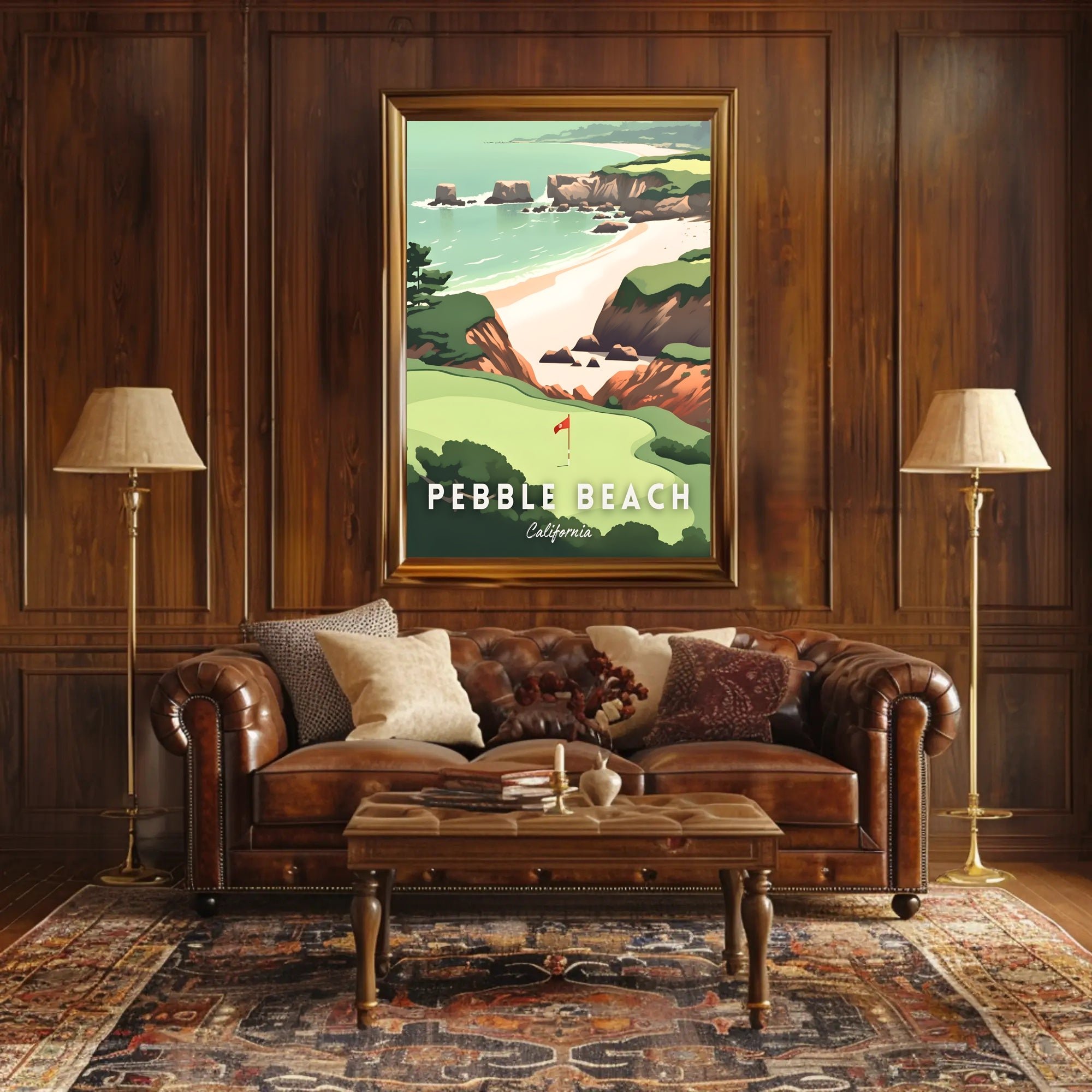 Pebble Beach Scenic Poster