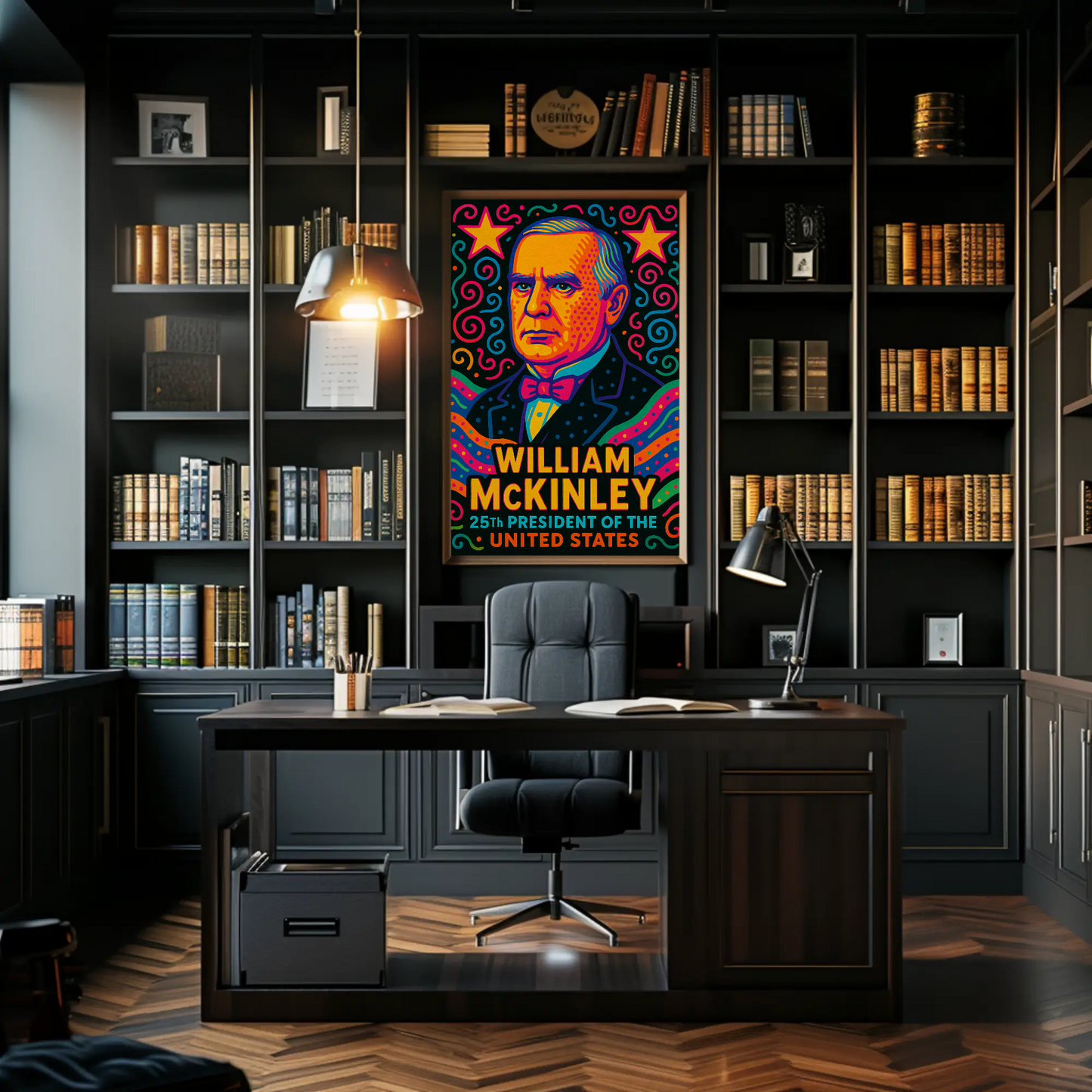 William McKinley President Vibrant Pop Art History Poster