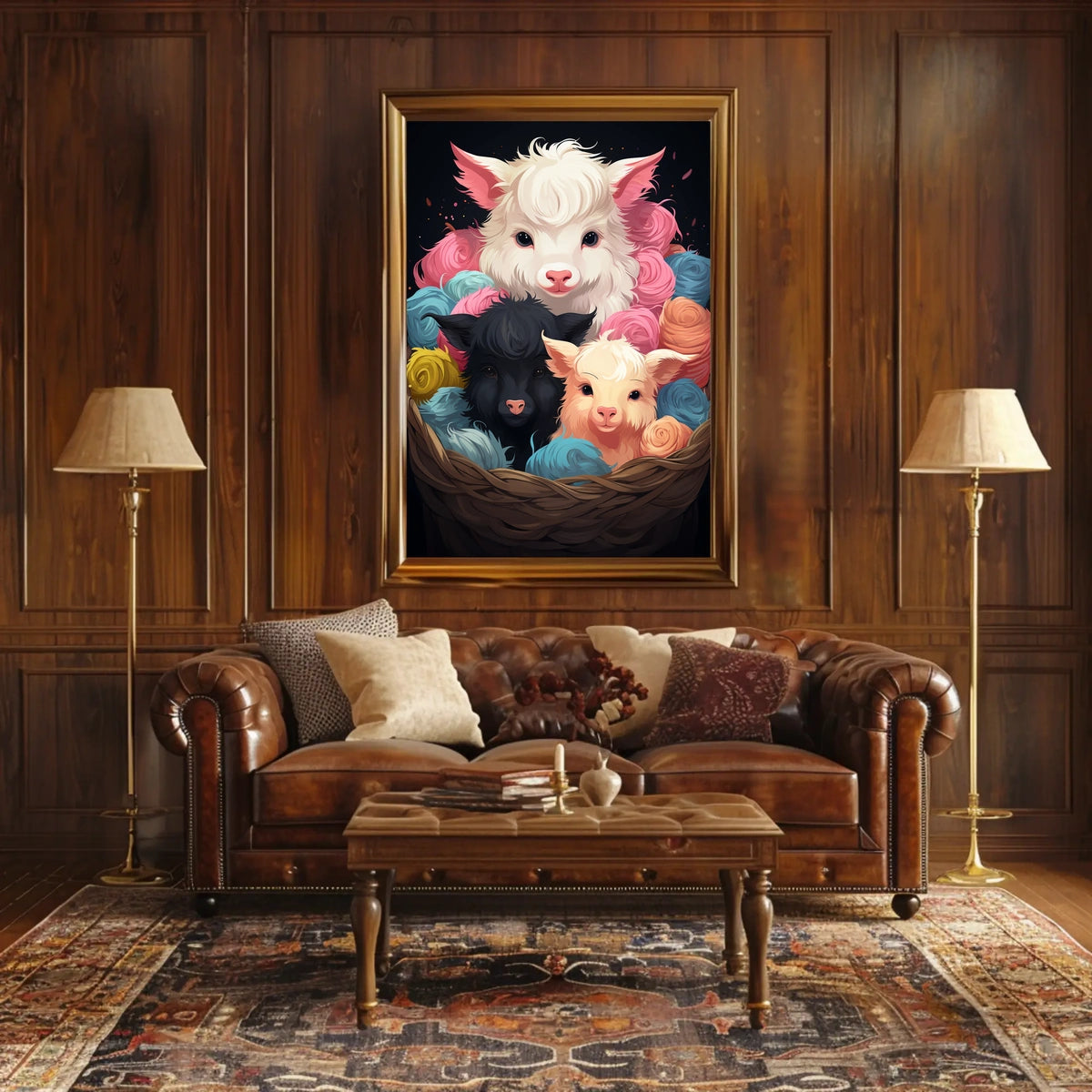 Basket Of Fluffy Friends Poster