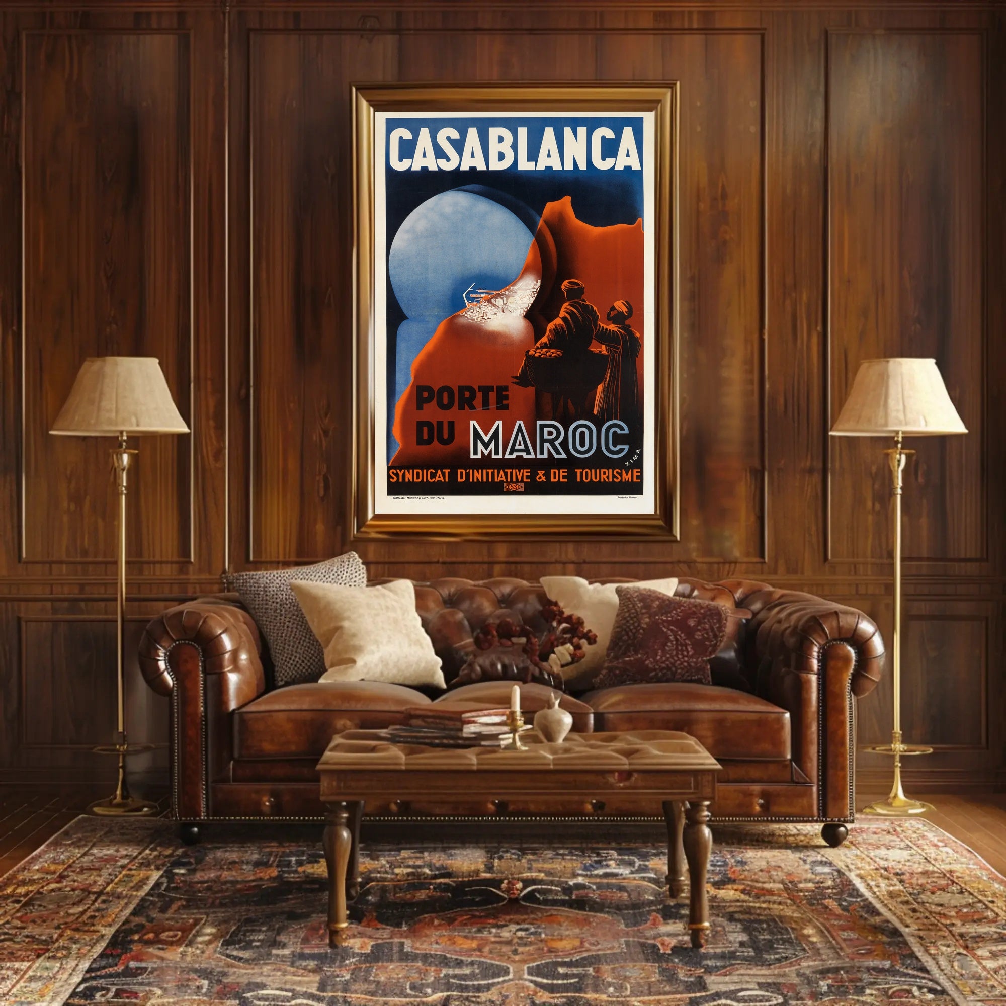 Vintage Casablanca Travel Poster for Moroccan Adventure PosterGoat