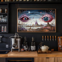 Surreal Dreamscape Eyes: Artistic Poster