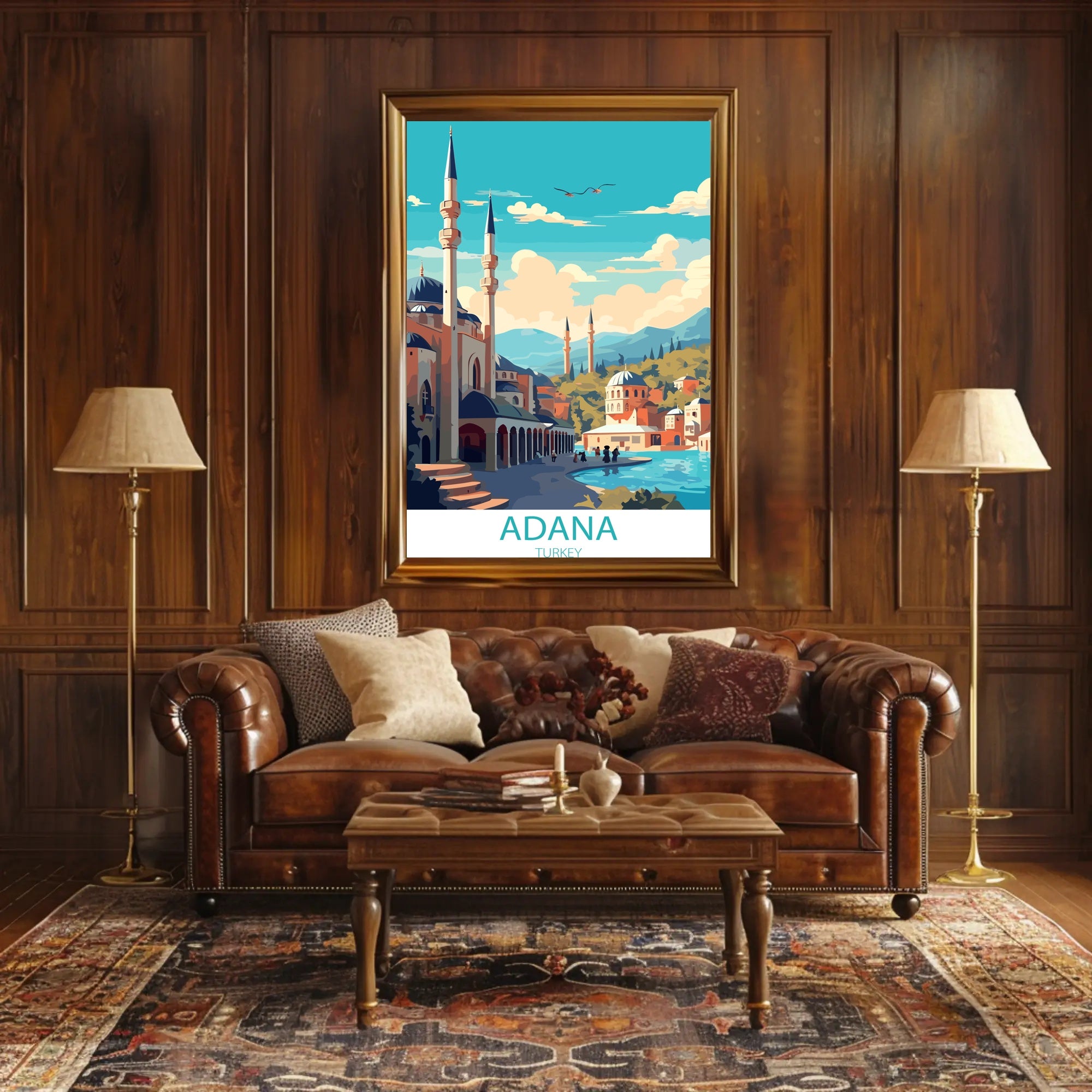 Vibrant Adana Cityscape Poster: A Modern Architectural Scene