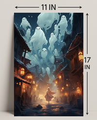 Ghostly Night In The Village Poster