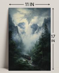 Journey Through The Misty Mountains Poster PosterGoat
