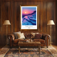Pamukkale Sunset Travel Poster