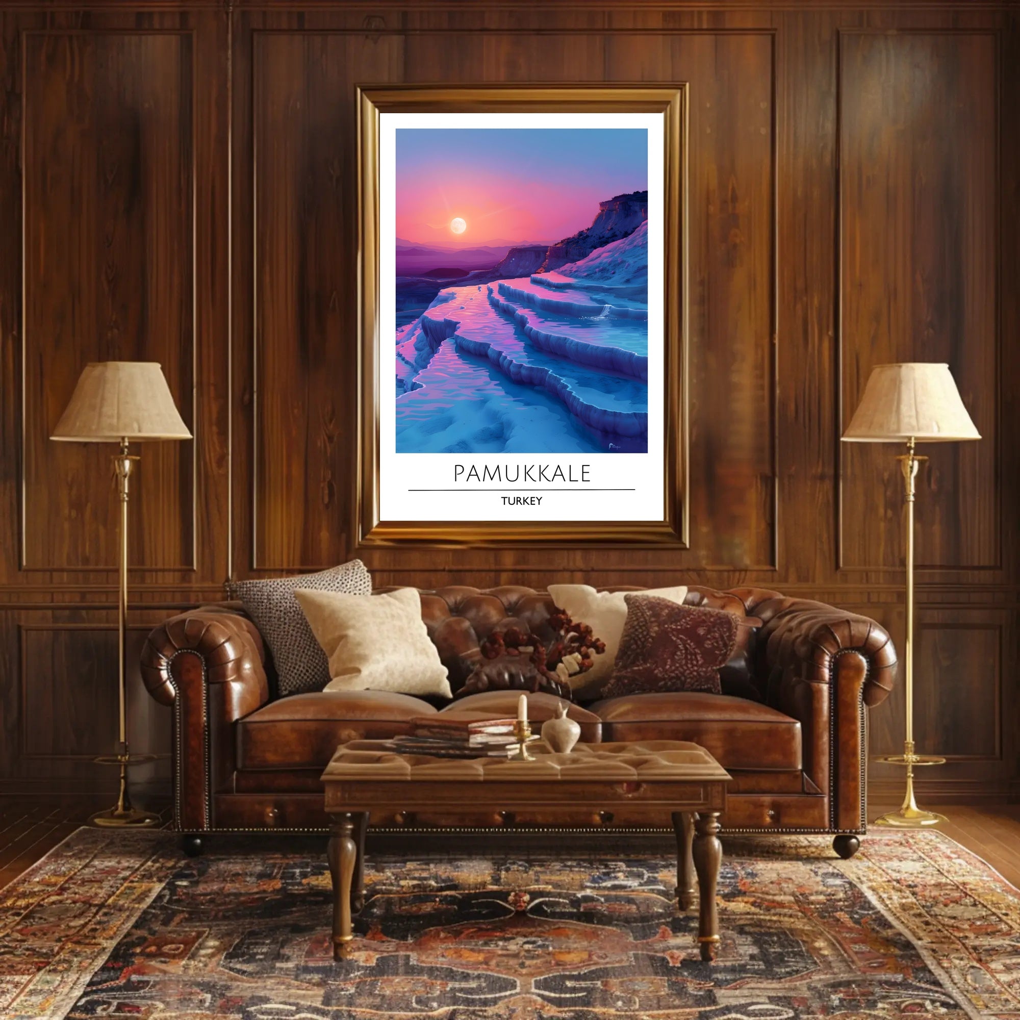 Pamukkale Sunset Travel Poster