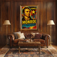 James Monroe 5th President of the United States Graffiti Pop Art Poster