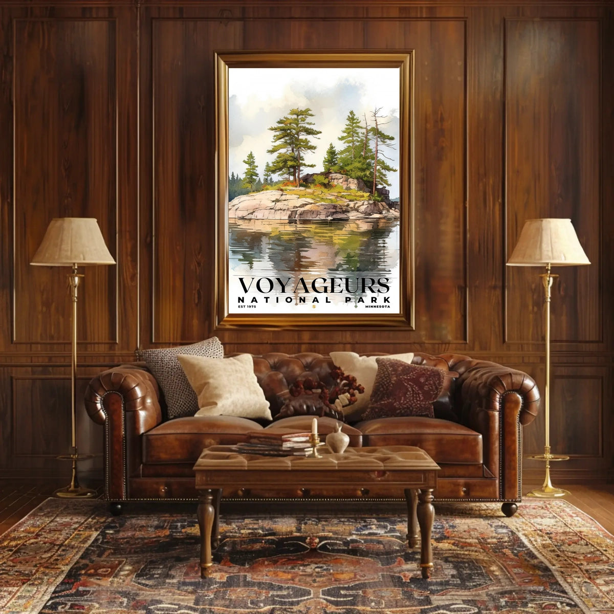 Voyageurs Watercolor Wall Art Poster