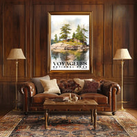 Voyageurs Watercolor Wall Art Poster