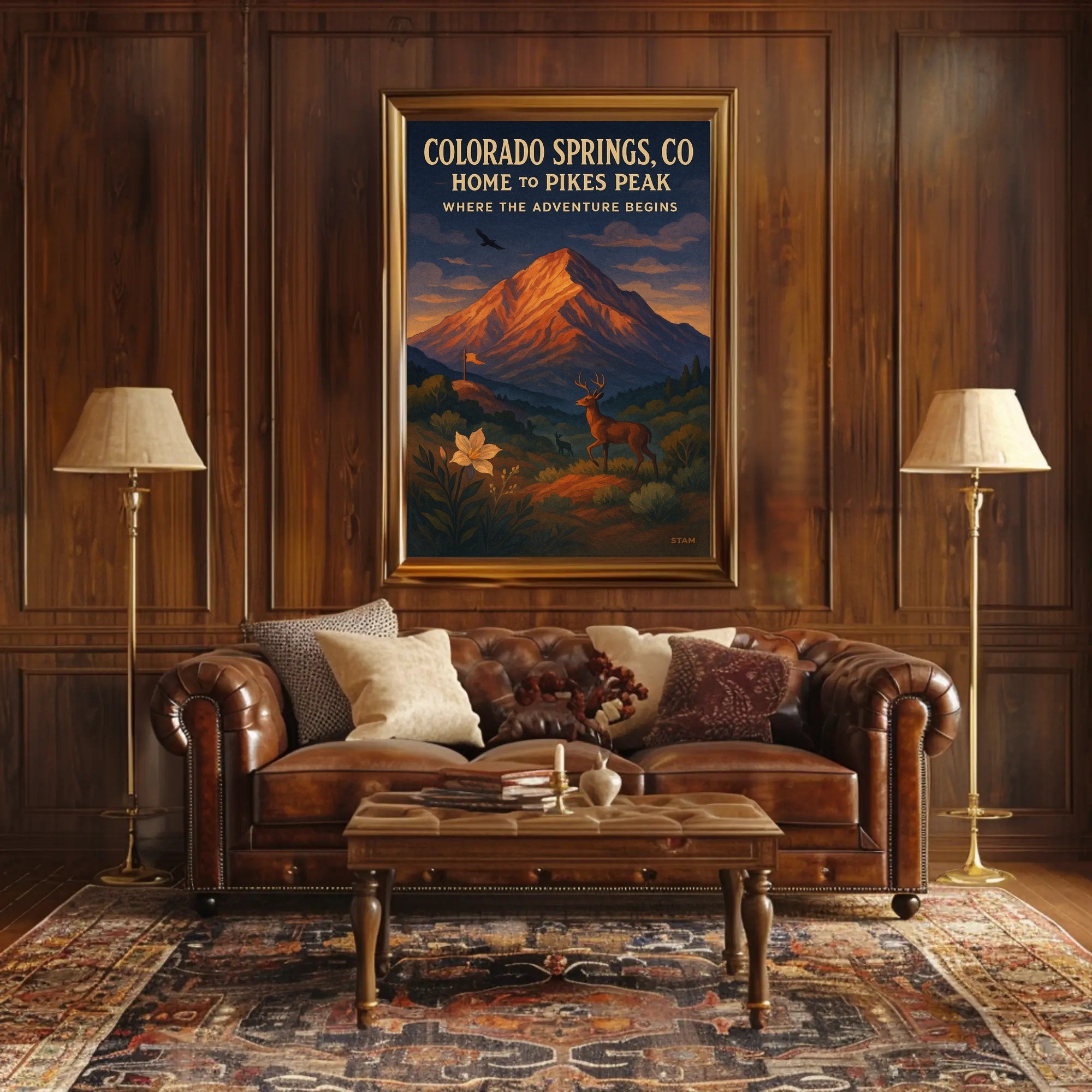 Colorado Springs Scenic Travel Poster