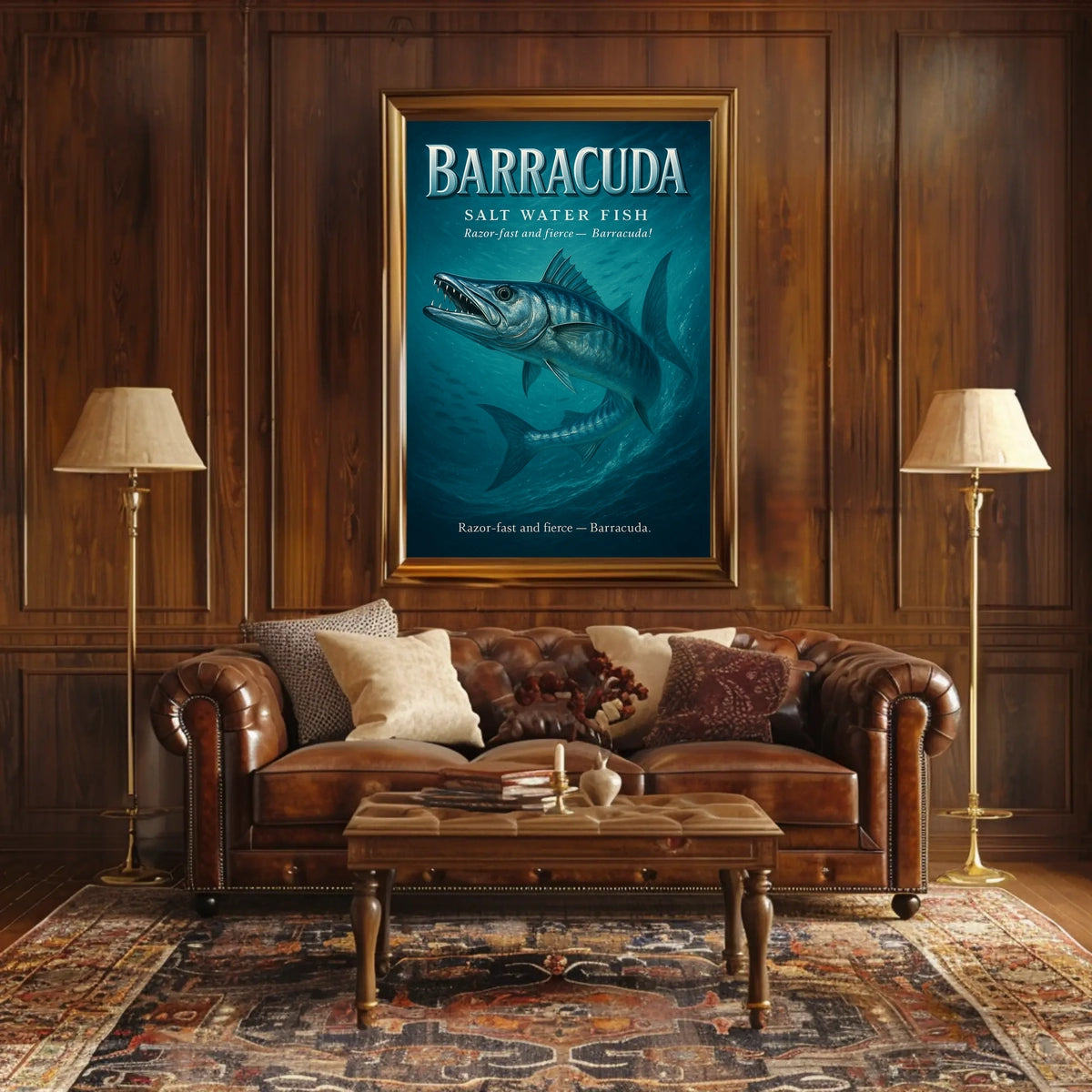 Barracuda Salt Water Fish Poster