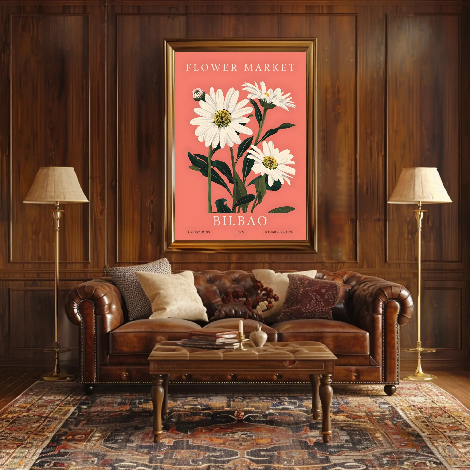 Flower Market in Bilbao Poster