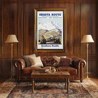 Shasta Route Travel Poster PosterGoat