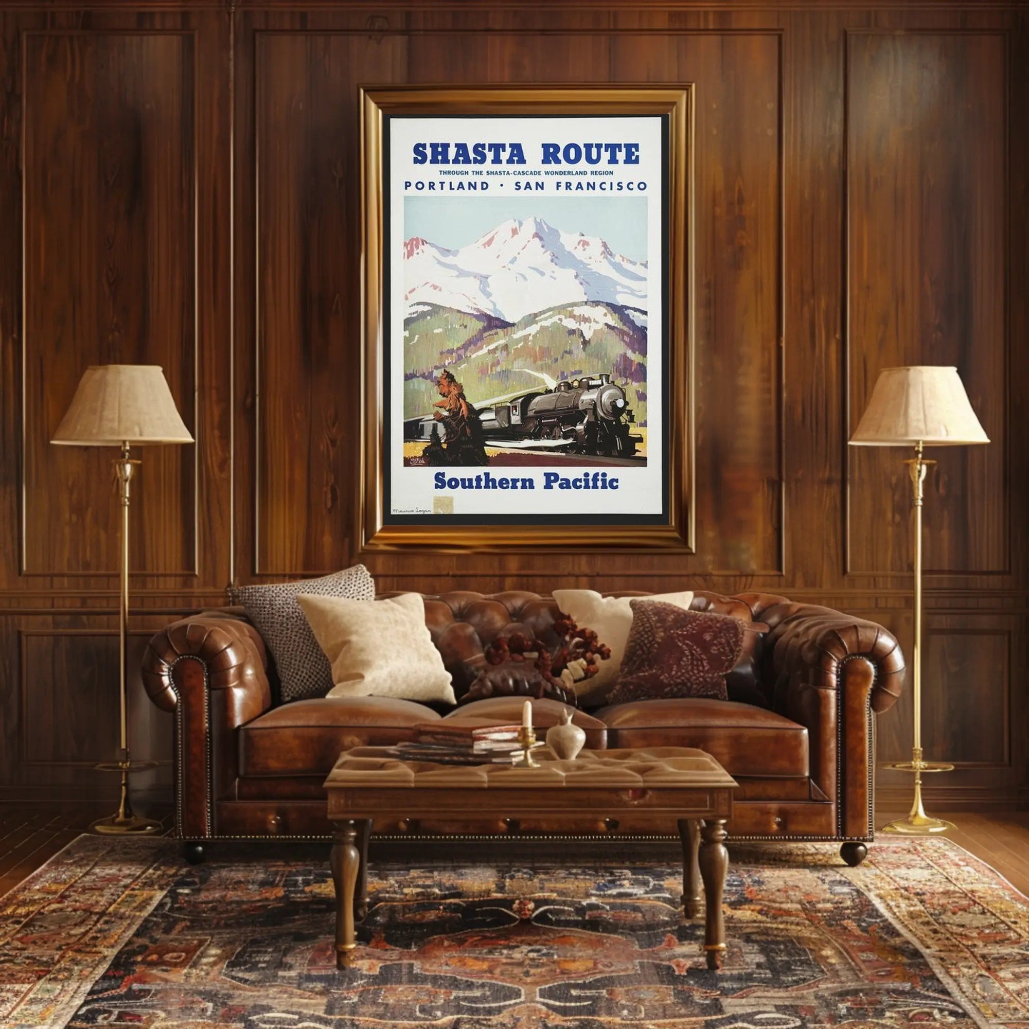 Shasta Route Travel Poster PosterGoat