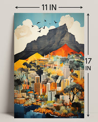 Vibrant Cityscape At The MountainS Edge Poster