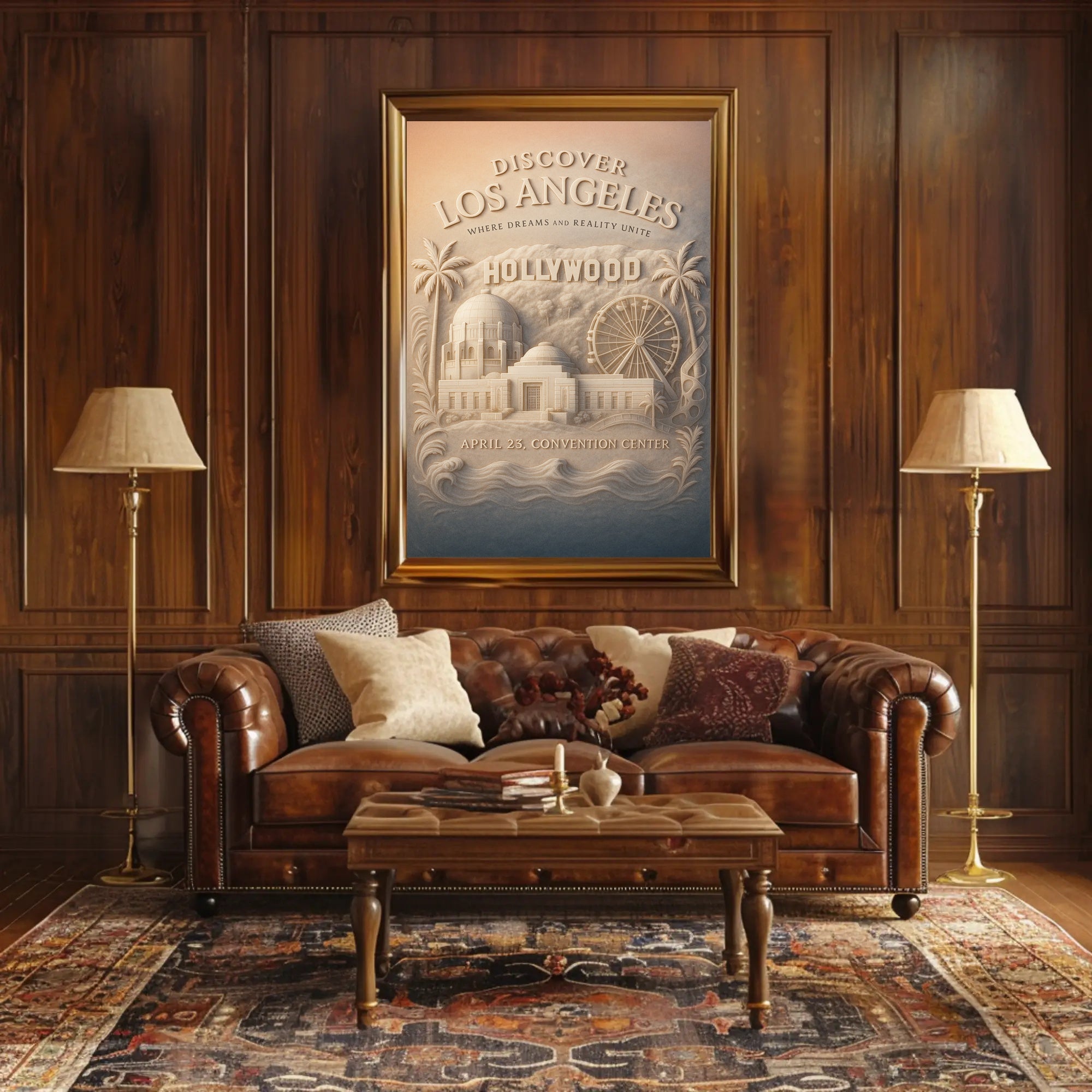 Los Angeles Cityscape Illustration Poster - Urban or Cityscape Poster