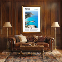 Paphos Coastal Paradise: Stunning Travel Poster PosterGoat