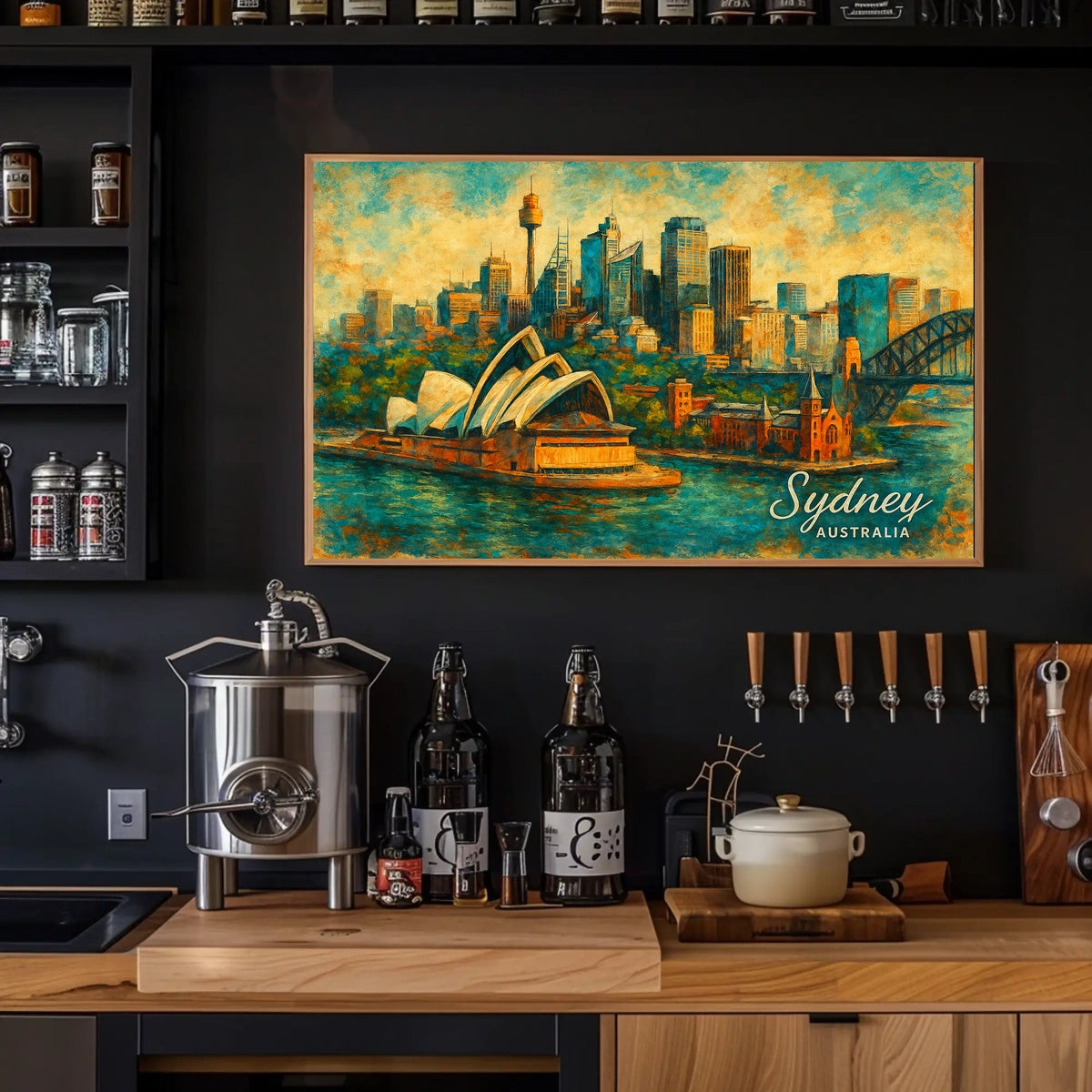 Sydney Skyline Art Poster