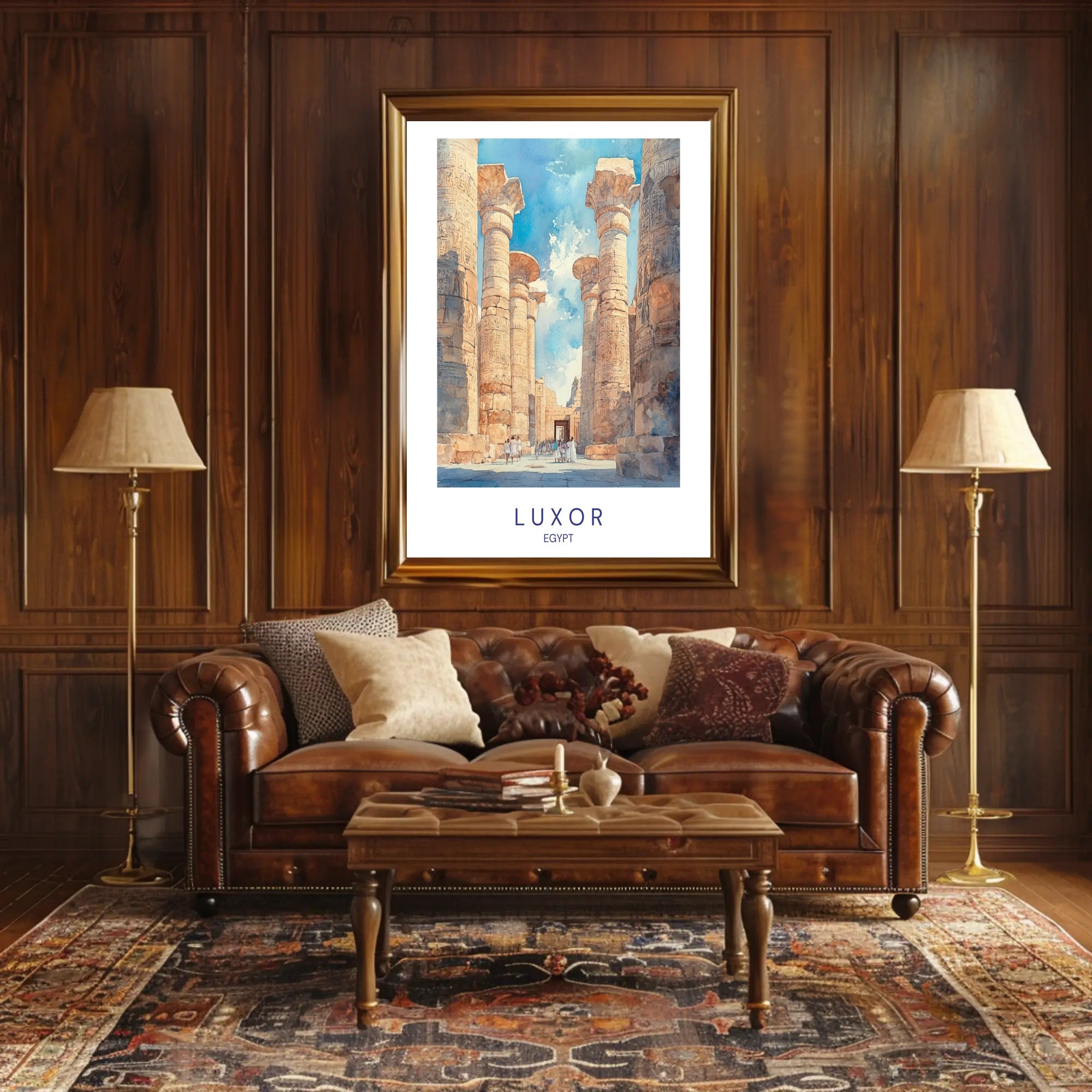 Majestic Columns of Luxor Poster PosterGoat