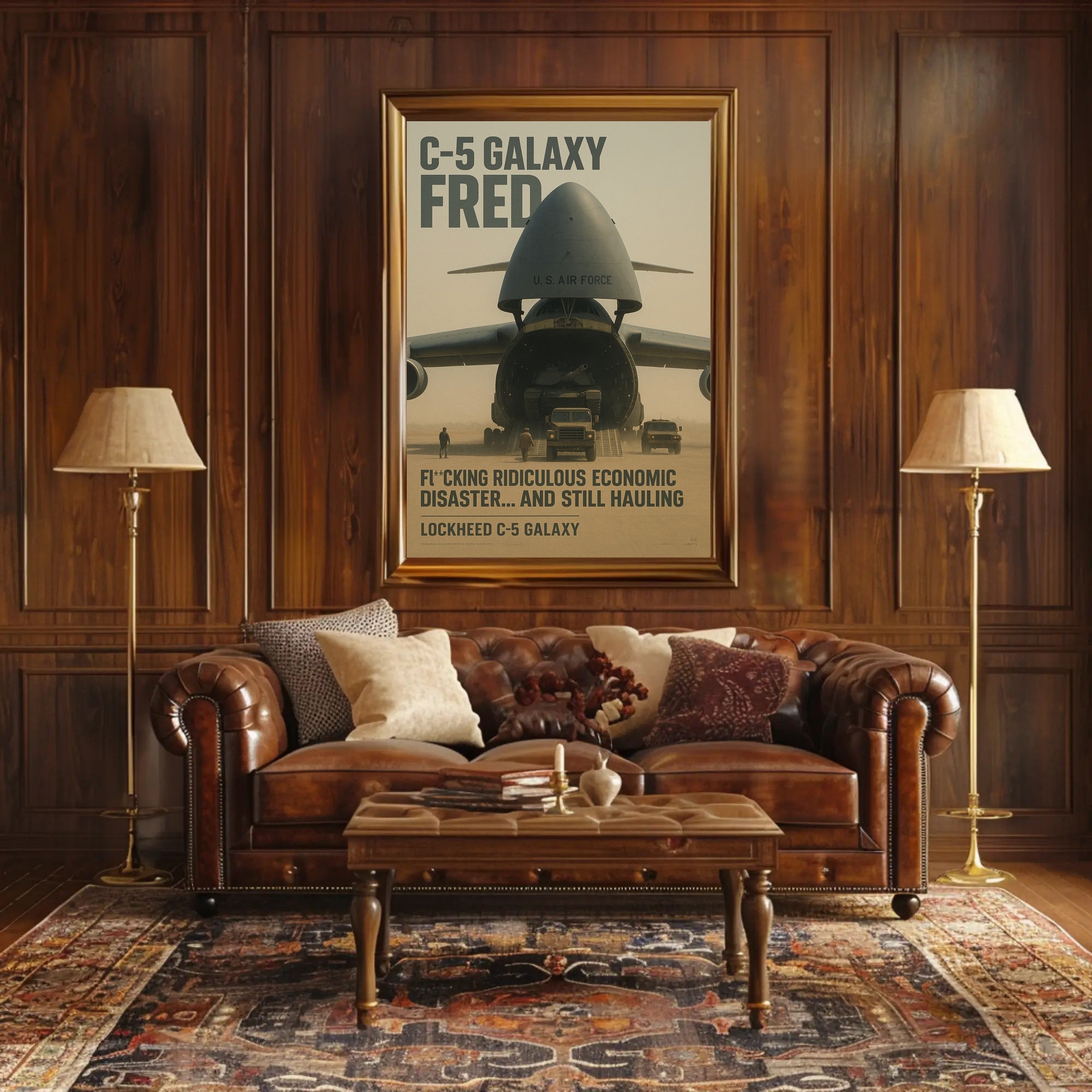 Military Aircraft with Tank U.S. Air Force Poster