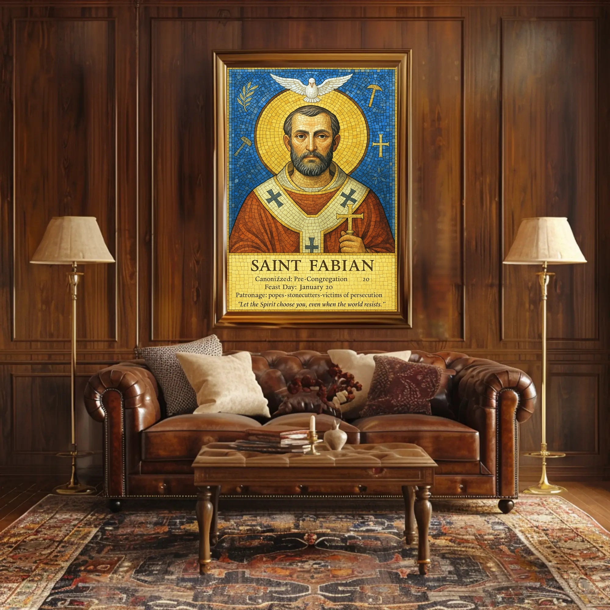 Saint Fabian Poster PosterGoat