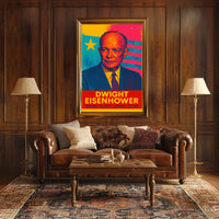 Dwight Eisenhower Travel Retro Pop Art Decor Poster