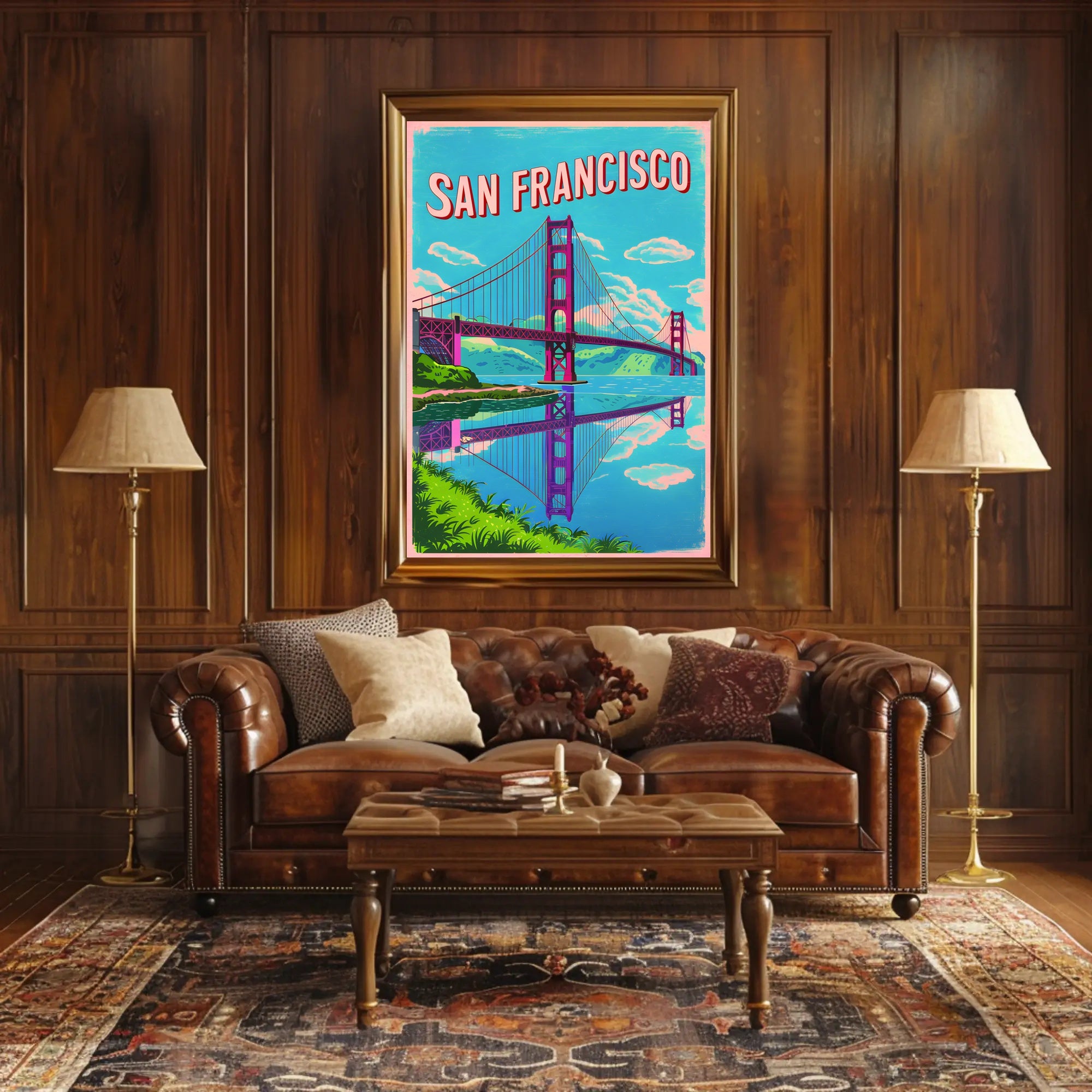 San Francisco Bridge Illustration Poster