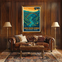 New River Gorge National Park Vintage Poster