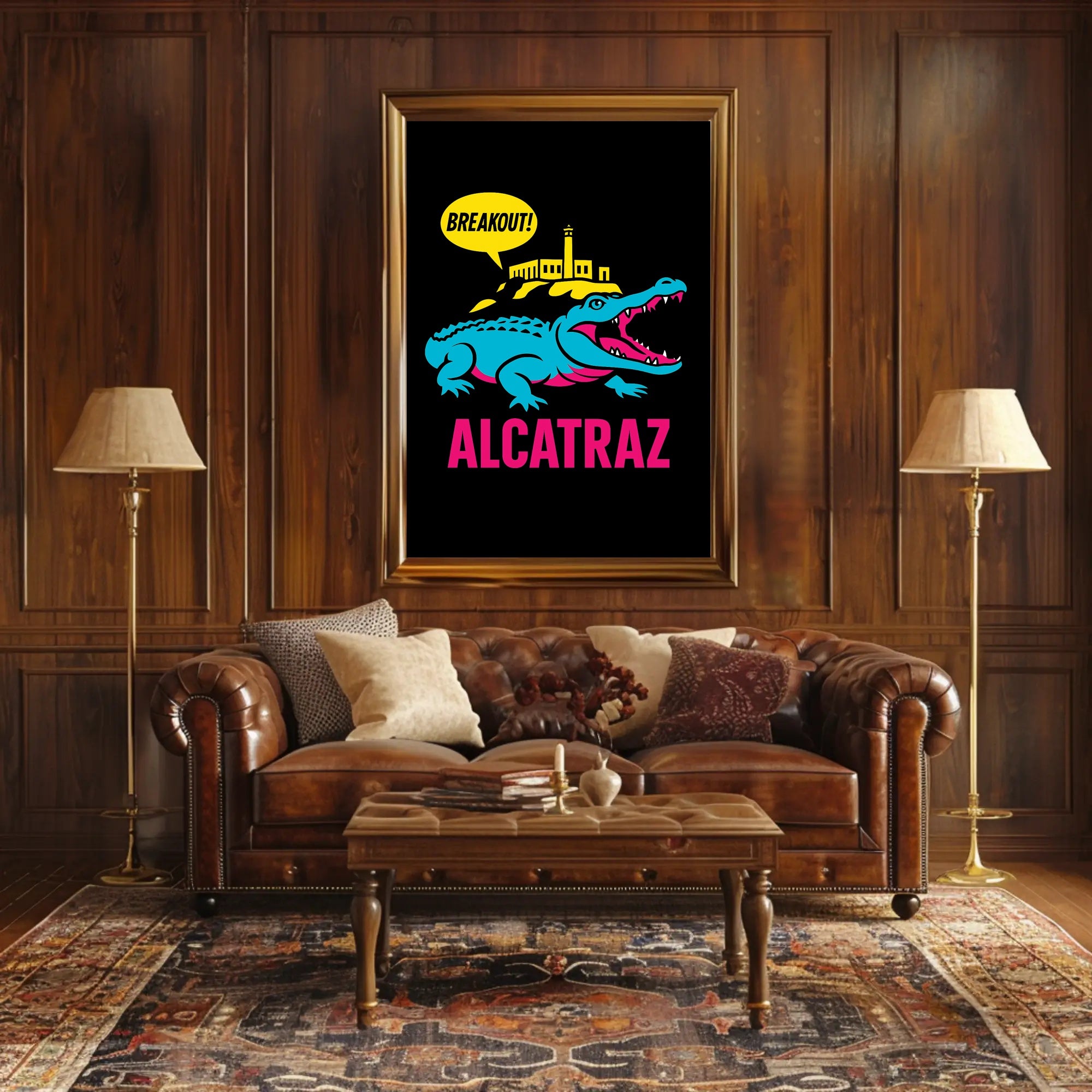 Breakout from Alcatraz Poster PosterGoat