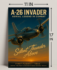 A-26 Invader Vintage Aviation WWII Poster
