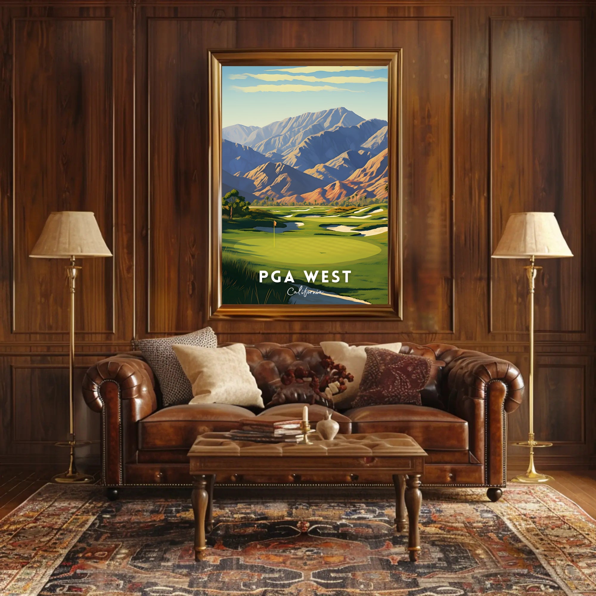 PGA WEST Golf Landscape Art Poster - Sports Poster
