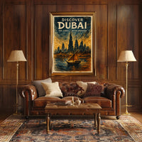 Dubai Skyline Poster Jewel of the Emirates for Home Decor