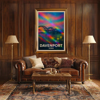 Davenport Iowa Scenic Vibrant View Impressionism Poster