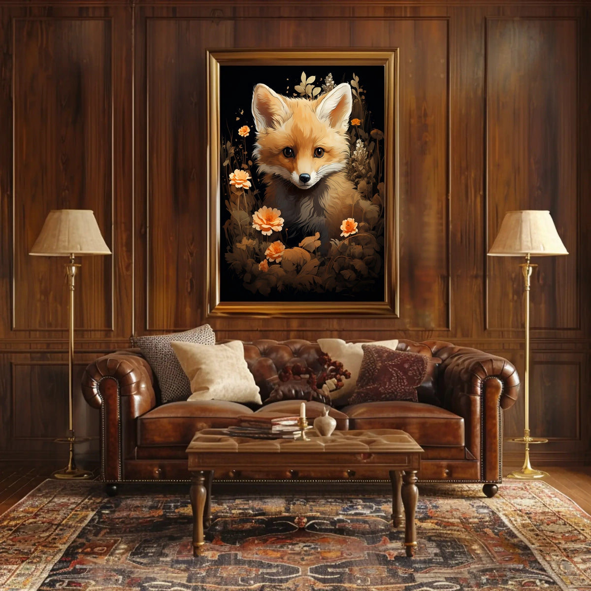 Enchanted Forest Guardian Whimsical Fox Lovers Poster