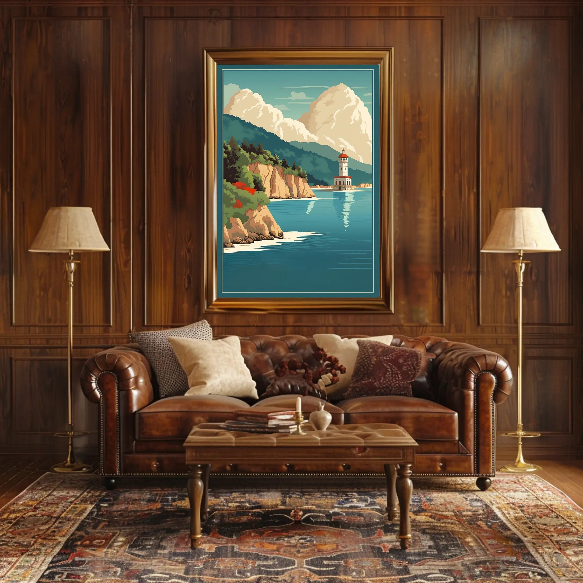 Tranquil Coastal Lighthouse Poster