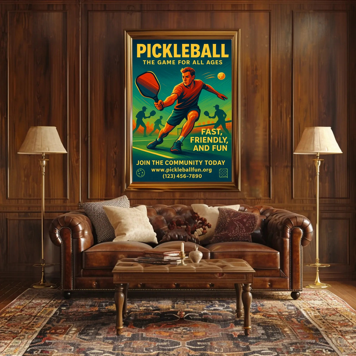 Pickleball The Game for All Ages Poster