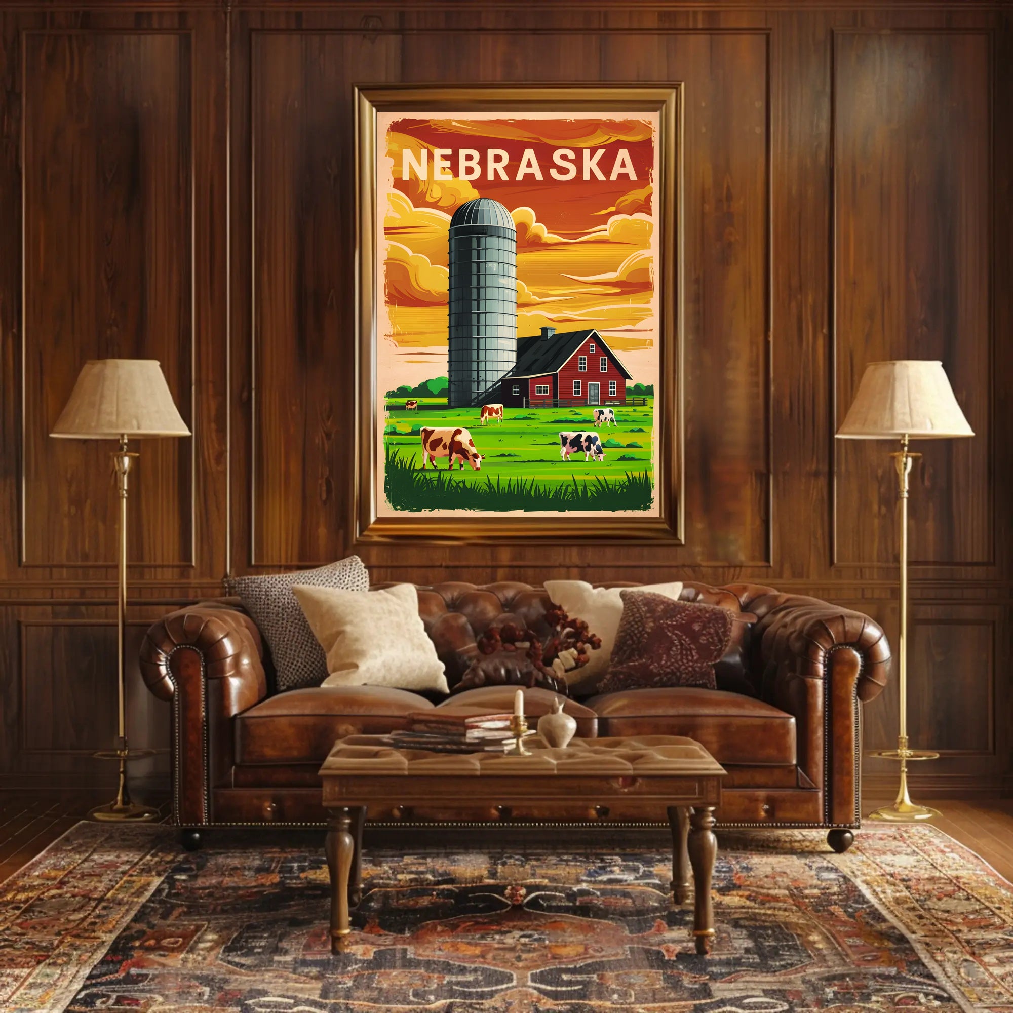 Nebraska Farm Life Poster