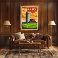 Nebraska Farm Life Poster